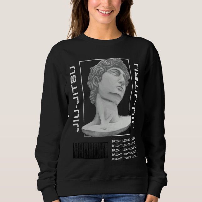 Sudadera Jiu Jitsu Statue Head MMA Wrestling BJJ Boxing (Anverso)