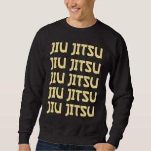 Sudadera Jiu Jitsu Texto Repetido MMA Muay Thai Boxeo Lucha