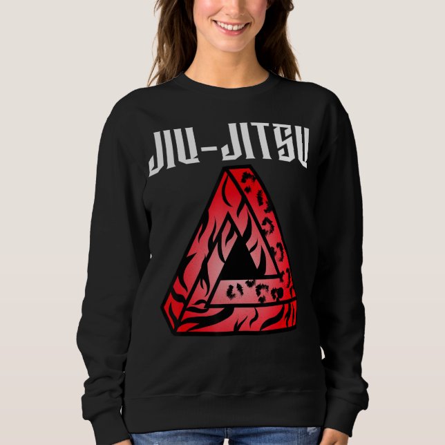 Sudadera Jiu Jitsu Triángulo Tribal Gracie Bjj Grapple Mm (Anverso)