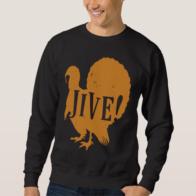 Sudadera Jive Thanksgiving Turkey Day Family 70's (Anverso)