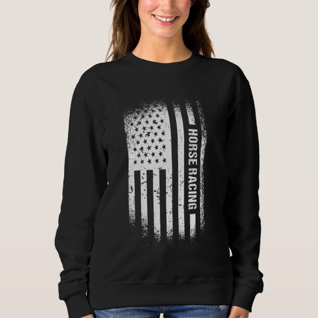 Sudadera Jockey Us Flag Horse Racing (Anverso)