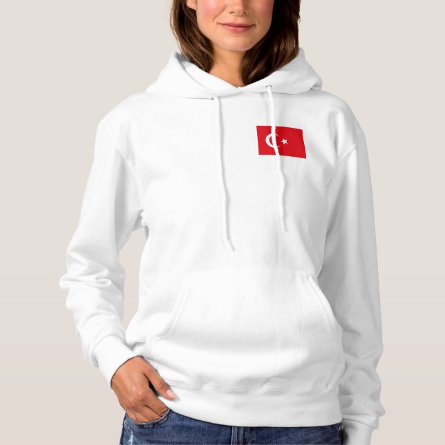 Sudadera Jogger de la flota femenina con bandera de Turquía (Anverso)