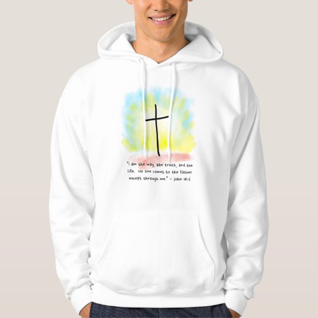 Sudadera JOHN 14:6 Hoodie masculino (Anverso)