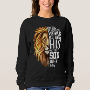 Sudadera John 316 Christian Verse León De Judá Love Faith
