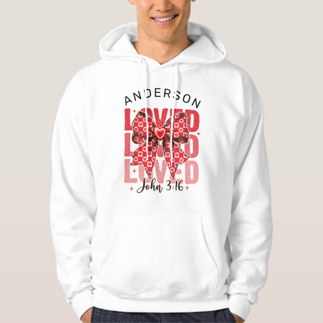 Sudadera John 3:16: El elegante Personalizado de San Valent (Anverso)