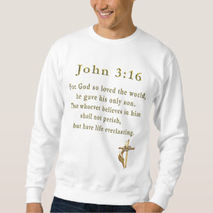 Sudadera John 3:16 hombres ropa cristiana
