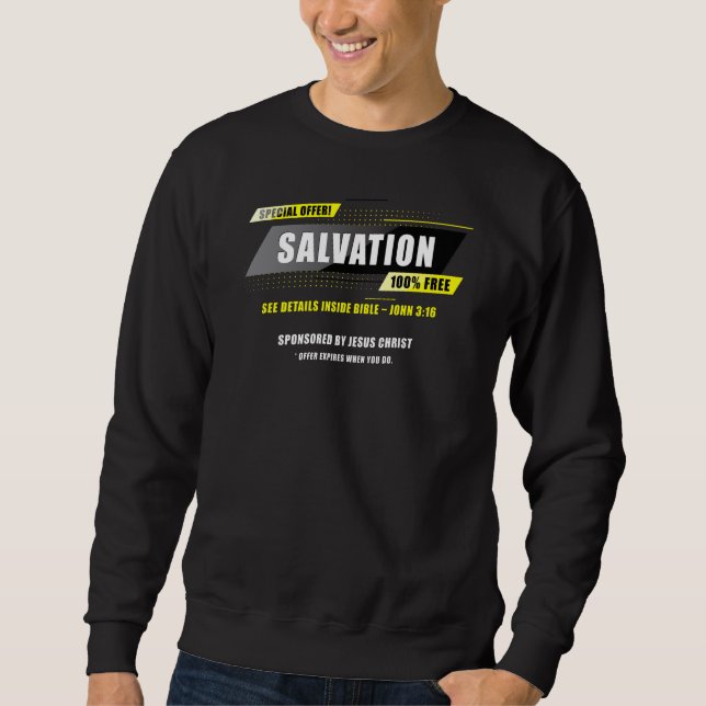 Sudadera John 3:16 Oferta Especial de Salvación 100% gratis (Anverso)