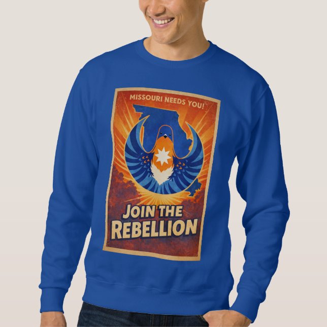 Sudadera Join the Rebellion Missouri Rebel Star Bird Shirt  (Anverso)