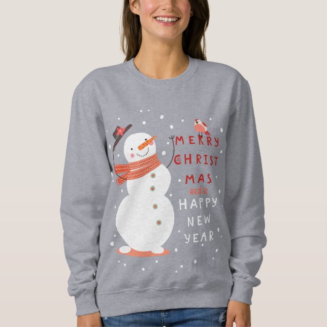 Sudadera Jolly Snowman Navidades - Deseos cálidos (Anverso)
