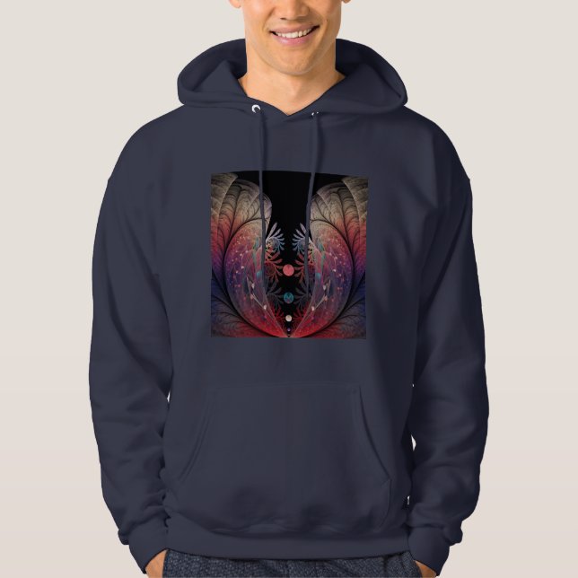 Sudadera Jonglage Resumen arte fractal moderno de fantasía (Anverso)