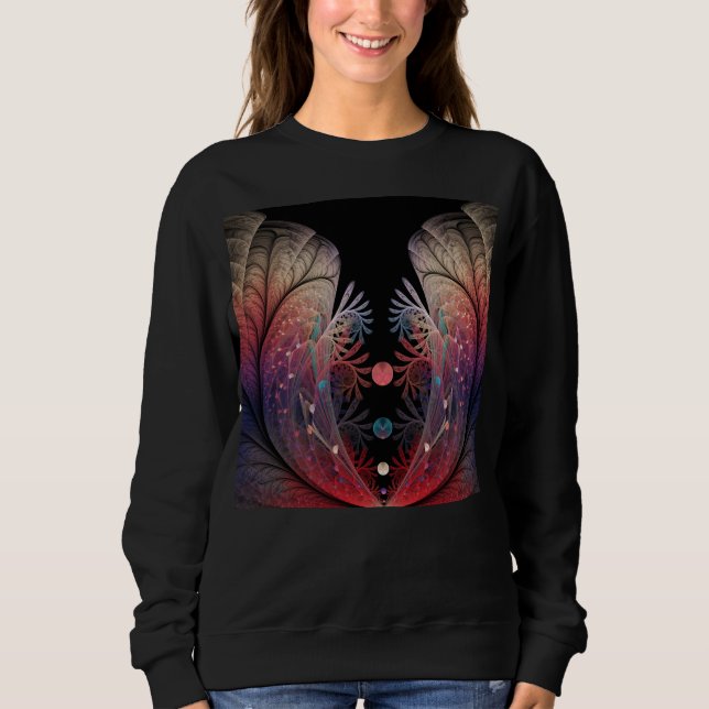 Sudadera Jonglage Resumen arte fractal moderno de fantasía (Anverso)