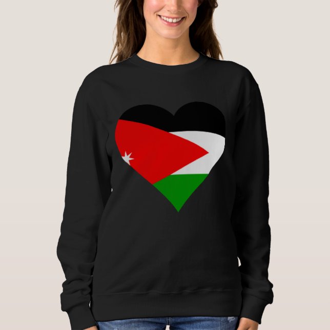 Sudadera Jordan Flag Heart Jordan Gifts Love Jordan (Anverso)