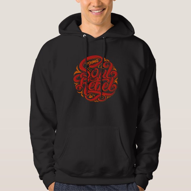 Sudadera Joven Idea de Ropa de Texto Rebelde Alma (Anverso)