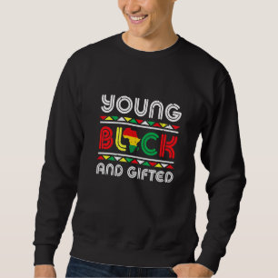 Sudadera Joven negro y orgullo africano editado Mes de la h