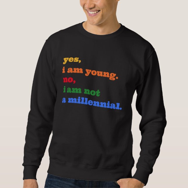 Sudadera Joven No Milenial (Anverso)