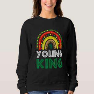 Sudadera Joven rey africano arcoíris negro suyo