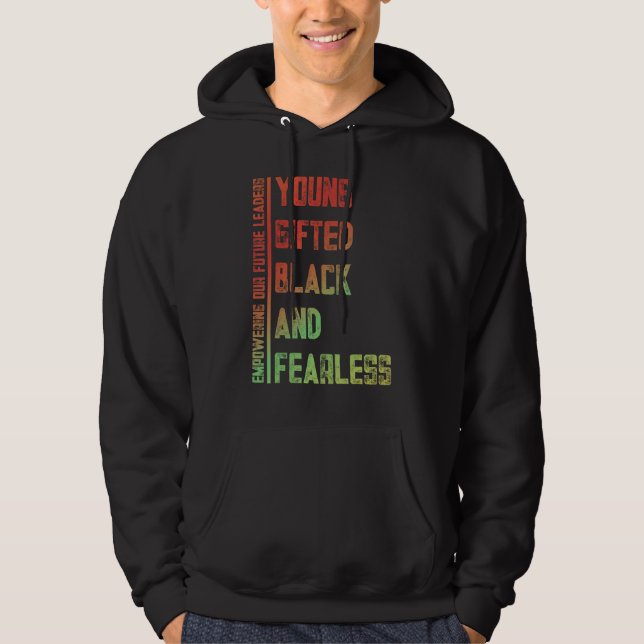 Sudadera Joven, talentoso, negro, intrépido un tributo a Am (Anverso)