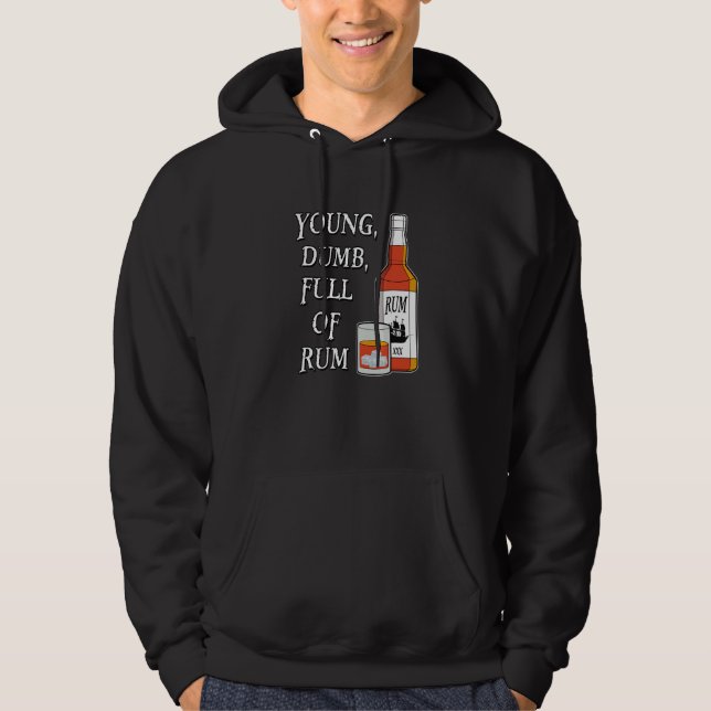 Sudadera Joven Tonto Lleno De Ron (Anverso)