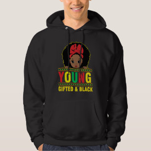 Sudadera Joven y negra pequeña reina negra chica melanina