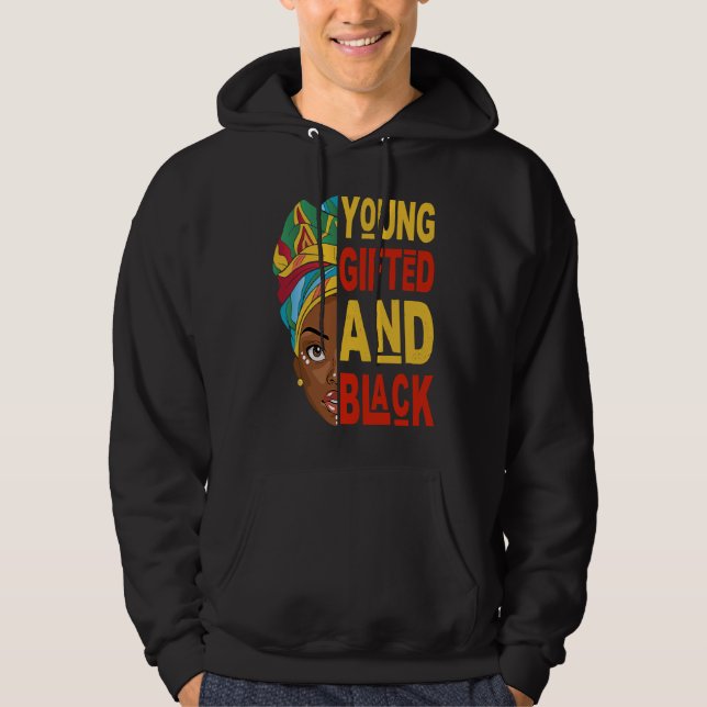 Sudadera Joven y negro Afro Mes de la Historia Negra Melani (Anverso)