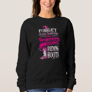 Sudadera Jovencita Cowgirl divertida chica monta en botes C