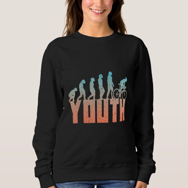 Sudadera Jóvenes ciclistas ciclistas de bicicleta (Anverso)