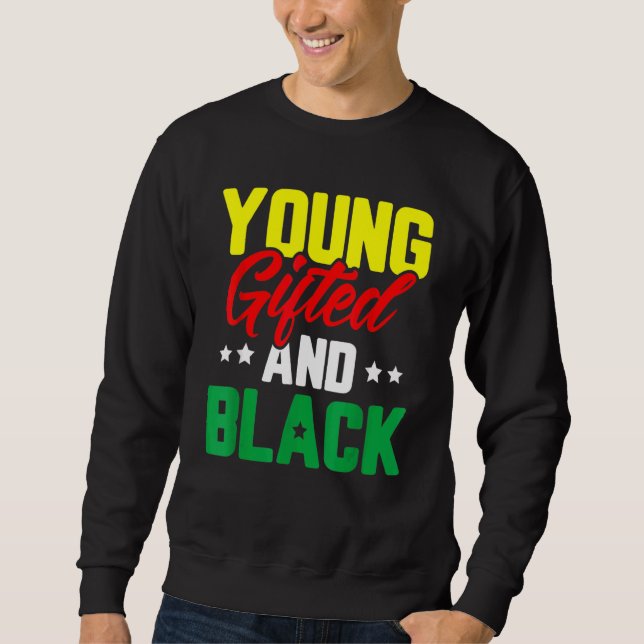 Sudadera Jóvenes de la historia negra del orgullo africano  (Anverso)