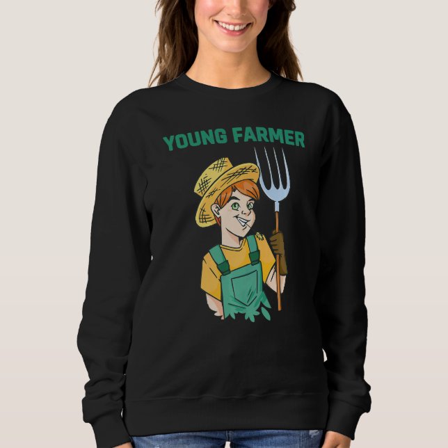 Sudadera Jóvenes granjeros Granjas Yard Tractor Cosecha Agr (Anverso)