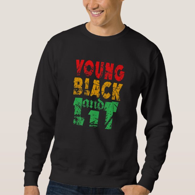 Sudadera Jóvenes Negros Y Lit Orgullo De La Historia Afroam (Anverso)