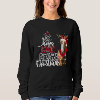 Sudadera Joy Hope Love Peace Christmas Horse Santa Reideer 