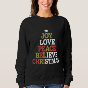 Sudadera Joy Love Peace Belibe Christmas Tree Family