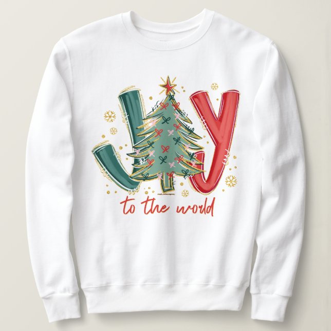 Sudadera Joy to the World Christmas Sweatshirt (Anverso del diseño)