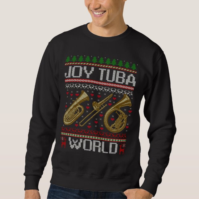 Sudadera Joy Tuba World Music Lover Ugly Tuba Christmas (Anverso)