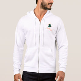 Sudadera Joyeux Noël en rouge : sapin classique et joyeux