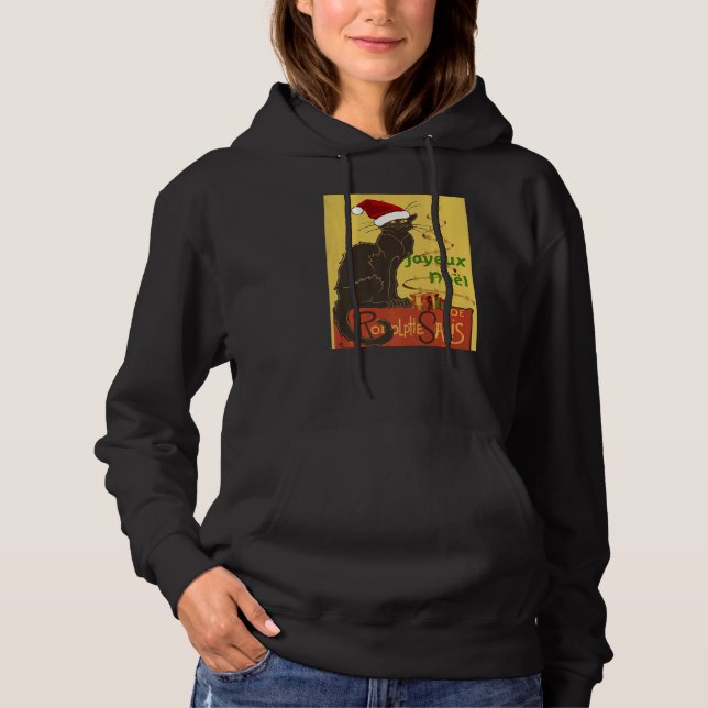 Sudadera Joyeux Noel Le Chat Noir Christmas Holiday Vector (Anverso)