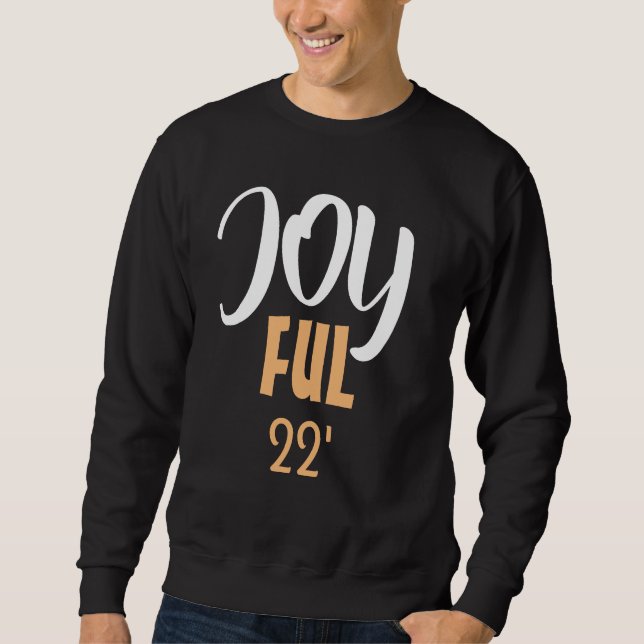 Sudadera JOYFUENTE Navidades Oro Negro y Blanco (Anverso)