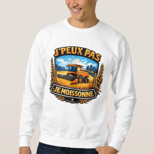 Sudadera j'peux pas je moissonne (Anverso)