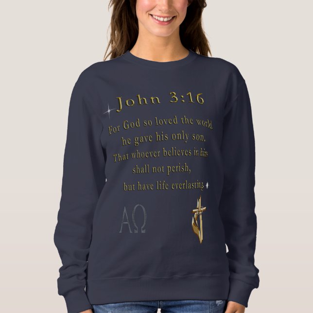 Sudadera Juan 3:16 (Anverso)
