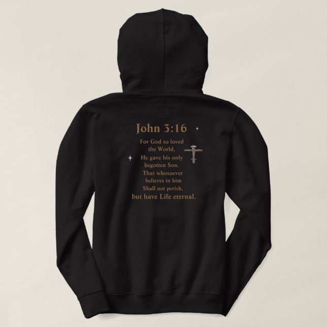 Sudadera Juan 3:16 (Reverso del diseño)