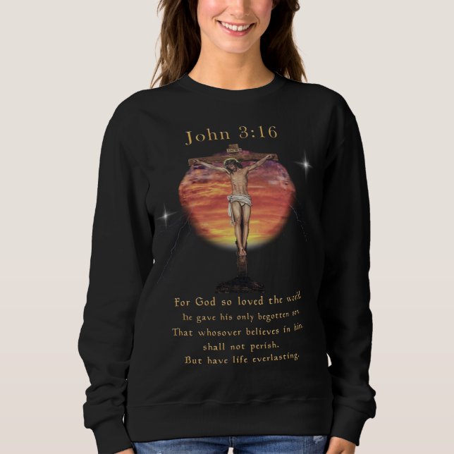 Sudadera Juan 3:166 (Anverso)