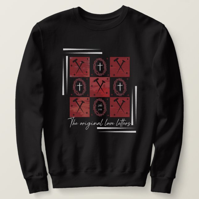 Sudadera Juan 3:16 Cartas Originales de Amor (Anverso del diseño)