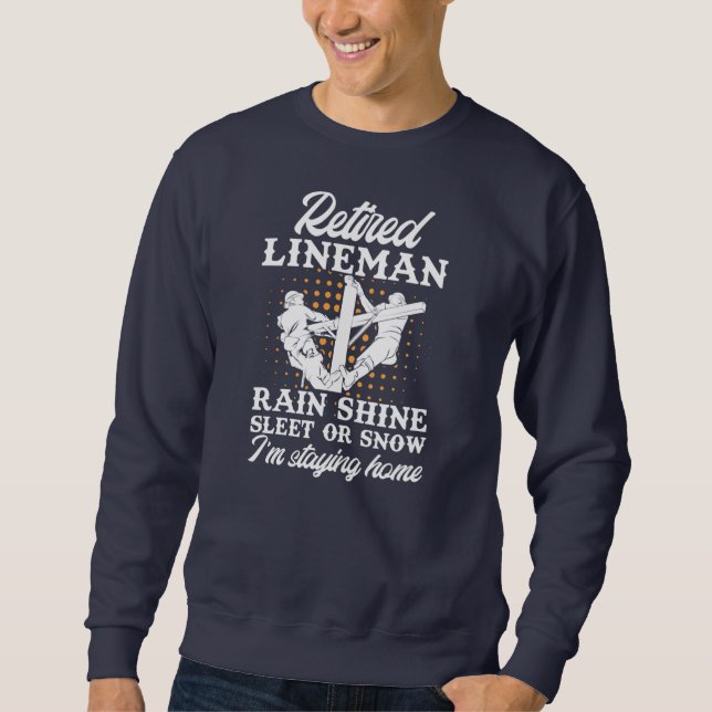 Sudadera Jubilación de Lineman Lineworker para Hombres Jubi (Anverso)