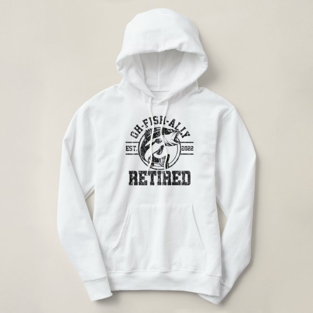 Sudadera Jubilación De Los Hombres Pescadores Jubilados Por (Diseño del anverso)