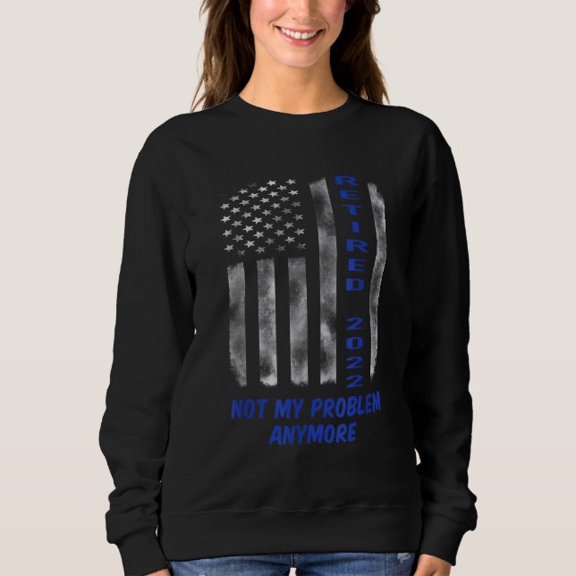 Sudadera Jubilado 2022 Línea Azul delgada Policía de Bander (Anverso)
