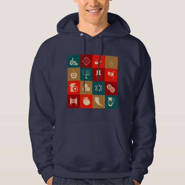 Sudadera Judaica - Hoodie & Sweatshirt - Diseños judíos (Anverso)