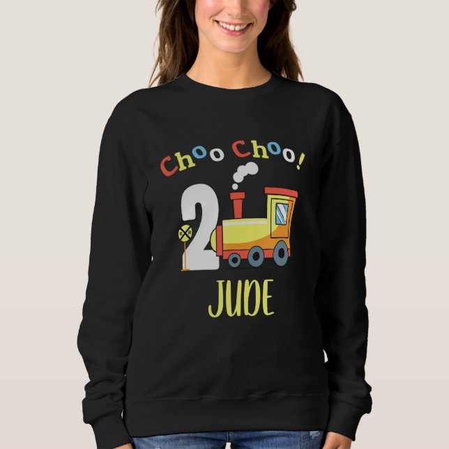 Sudadera Jude Choo Choo Dos Tren Segundo Cumpleaños Turno 2 (Anverso)