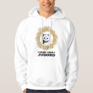 Sudadera Judgy Cat Floral Design – I Came I Saw I Judged