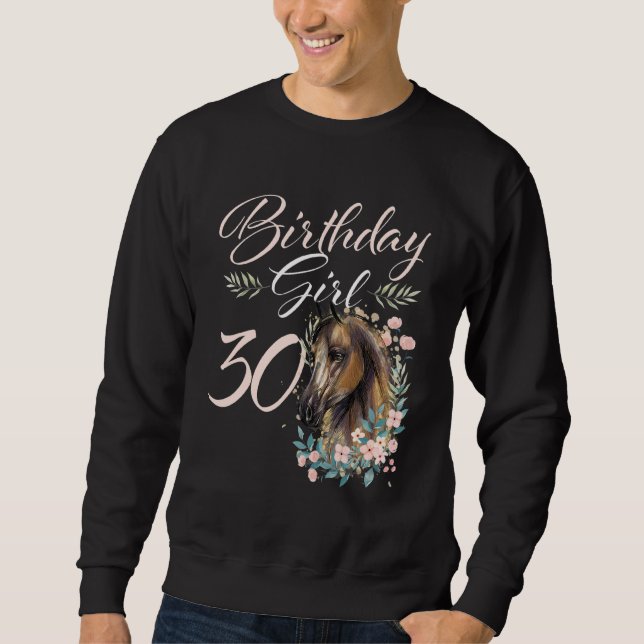 Sudadera Judía 30 a Chica de cumpleaños Caballo de 30 años (Anverso)
