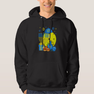 Sudadera Judia Pelota de Pickleball Menorá Feliz Janucá Cha