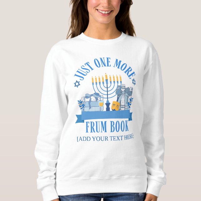 Sudadera Judío SOLO UN LIBRO DE FRUTAS MÁS CLUB Hanukkah (Anverso)